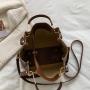 ZR804 Women's Bags PU Fashion Girl Retro Small Color Square Bag Simple Zipper Shoulder Crossbody Tote Bag Female Handbag Work