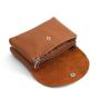 ZX021 Genuine Leather Men And Women Zipper Wallets Credit Card Key Coin Purse Mini Wallet Business Pouch Storage Pocket