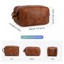 Lovevook PU Leather  Large Waterproof Wash Bag Travel Cosmetic Bag Bathroom Fitness Organizer Gifts Men's Toiletry Bag