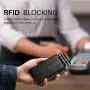 Hot Selling Slim Minimalist Aluminum Front Pocket Wallet with RFID Blocking Pop Up Case and Credit Card Wallet