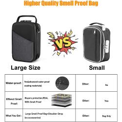 Travel Large Odor Proof Activated Carbon Lined Bags Smell Proof Stash Case Tobacco Smellproof Bag