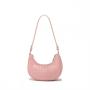 2024 OEM Luxury Designer Single Handle Woven Shoulder Bag Handmade Vegan Leather Lined Custom Logo Women's Pillow moon Shape