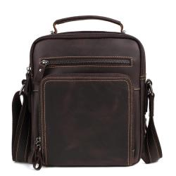 Alligator Pattern Leather Messenger Bag for Men Retro Man Purse Crossbody Satchel Shoulder Bags for Work Business