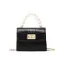 New Fashion Women Handbag Custom Pure Color Cross-body Single Shoulder Bag Bolsos Lock Stone Grain Pearl Jelly Color Mini Bag