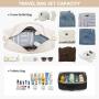 LOVEVOOK 3pcs/set Waterproof Travel Duffle Bags for Women with Shoe Bag Carry on Weekender Overnight Bag with Toiletry Pouch