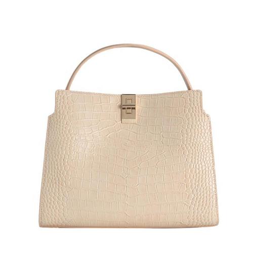 White Luxury Crocodile Vegan Shoulder Bags Pu Leather Women's Hand Bags Customized Logo Ladies Handbags