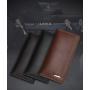 ZX006 Long Soft Leather Money Clip Business Wallet Card Holder Magnetic Button Multi-Card Men's Wallet Zipper Coin Pocket Wallet