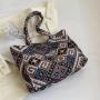 High School Large Capacity Ethnic Style Tote Bag Female Instagram New FashionShoulder-Carrying Bag