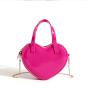 2022 New Candy Color Heart Shape Jelly Packet Fashion Children Handbag Silicone One Shoulder Across Pocket Wallet Cute Chain Bag