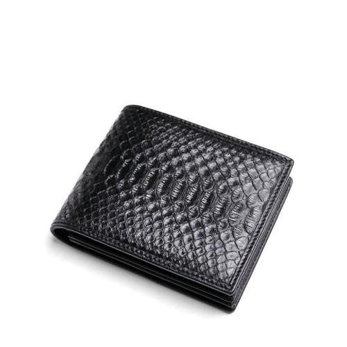 OEM ODM Carteras De Lujo Billeteras Para Hombre Custom Logo Genuine Leather Real Snake Skin Men Wallets Luxury Brand Designer