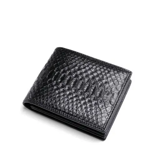 OEM ODM Carteras De Lujo Billeteras Para Hombre Custom Logo Genuine Leather Real Snake Skin Men Wallets Luxury Brand Designer