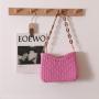 Summer grass woven new single shoulder solid color beach resort bag