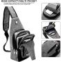 Large Capacity Lightweight Casual Canvas Single Shoulder Crossbody Chest Bag Sling Shoulder Bag With Usb Charging Port