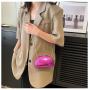 HR516 New Dinner Clutch Bag Fashion Design Crossbody Strap Handle Bag Single Shoulder Women's Handbag PU Box Lock Buckle Bag
