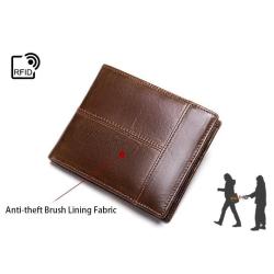ZF015 RFID  Anti-theft Men Retro Wallet Short Head Layer Cowhide Multi Card Position Wallet Waterproof Wear Change Purse