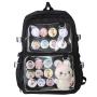 Wholesale Fashion Student Girls School Backpack Pins Display Clear PVC Window Custom Ita Backpack Bag