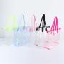 Keymay New Design Rts Stock 10 Colors Fashion Waterproof Girls Pvc Beach Shoulder Bag Wholesale Clear Handbags Large Beach Tote