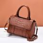2024 Ladies' Purses Custom Logo PU Leather Handbag Modern Casual Tote Shoulder Crossbody Messenger Bag Handbags for Daily Use