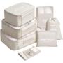 Gelory 7 Set Packing Cubes For Suitcases , Lightweight Travel Luggage Organizer With Shoe Bag & Laundry Bag