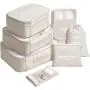 Gelory 7 Set Packing Cubes For Suitcases , Lightweight Travel Luggage Organizer With Shoe Bag & Laundry Bag