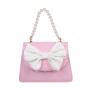 Custom Logo Luxury Women Shoulder Handbags Messenger Bag with bowknot