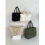 Trendy new High Quality puff Shoulder bag Student Casual Space Cotton Tote Bag Down nylon Puff hand Bag for girls