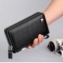 ZF216 Explosive Leather Men Wallet Long Zipper Clutch Geometric Phone Bag Casual Head Layer Cowhide