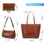 LOVEVOOK wholesale OEM ODM Custom Logo PU Leather women Tote bags 3 pcs Bags Set Purse and Handbags Women Ladies Hand Bags 2021