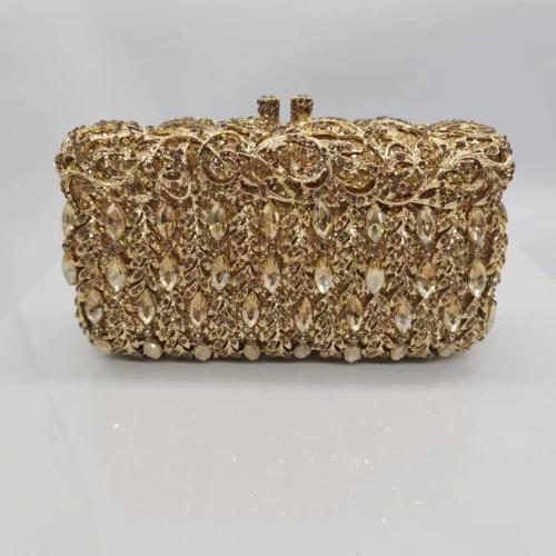 New hollowed out metal rhinestone bag inlaid evening bag banquet crystal bags handbags ladies clutch purse for women luxury