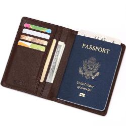 ZHF056 New PU Cross Pattern Male Female Passport Bag Travel Document Luggage Tag Passport Cover Multi Card Wallet Passport Clip