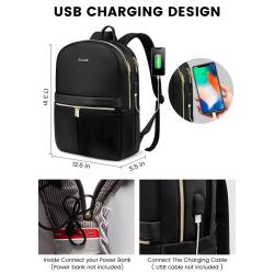 LOVEVOOK Anti-Theft Water Resistant large school bags Custom Teacher Nurse bag work travel laptop backpack for women with USB