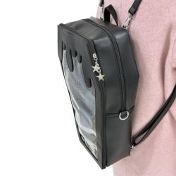 Custom private design Fluids Coffin Funny Ita Bag Dark Gothic Gothic Backpack Enamel Pin Anime Bag Shoulder Bag