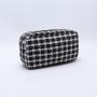 Keymay New NO MOQ Multi Colors Black Large Makeup Bag Plaid Pattern Cosmetic Organizer for Women Girls Cloth Pouch with Zipper