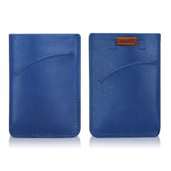 Custom logo Front Pocket Minimalist Leather Slim Wallet RFID Blocking Purse with Smart Pull Tab Sustainable Leather Card Holder