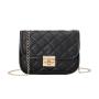 New embroidery pu leather 2024 ladies trend women's shoulder bag female crossbody small square bag fashion chain messenger bag