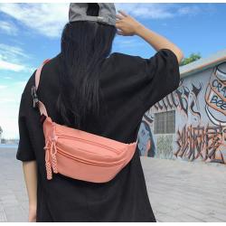 ZWY158 Wholesale Hot Sale Simple Solid Color Unisex Chest Bag Nylon Travel Shopping Waist Bag New Sports Student Crossbody Bag