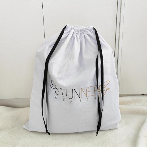 Custom Logo Printing White Large Dust Cotton Twill Bag For Handbag Drawstring  Cotton Dust Packaging Shopping Bag