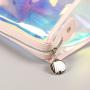 LOW MOQ Custom logo Fashion Small personalized Holographic Tpu Private Label Makeup Bag&cases Cosmetic Gift Bags