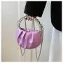HR614 Women's Dinner Bag Pleated Cloud Diamond Handbag Fashion Wedding Chain Shoulder Party Rhinestone Shiny Evening Clutch Bag