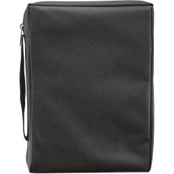 Black Canvas Bible Cover for Men and Women Large Zippered Case for Bible or Book