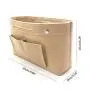 Gelory Wholesale Women Makeup Bag Organizers Felt Container Organizer Storage Multi Pocket Cosmetic Bag