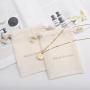 Eco Cotton Linen Drawstring Bag Custom Cosmetic Gift Dust Bag Reusable Personalized Jewelry Packaging Bag