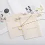Eco Cotton Linen Drawstring Bag Custom Cosmetic Gift Dust Bag Reusable Personalized Jewelry Packaging Bag