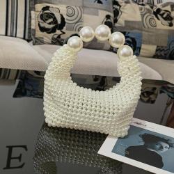 Unique Design Pearl Bag Socialite Handwoven Hollow Beaded Handbag Exquisite Luxurious Comfortable Banquet Women's Wedding Bag