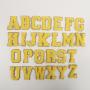 Factory Direct Sale Stock New Custom Designer Patches Embroidery Adhesive White Chenille Glitter Greek Letter Patches