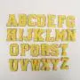 Factory Direct Sale Stock New Custom Designer Patches Embroidery Adhesive White Chenille Glitter Greek Letter Patches