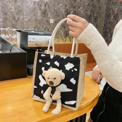 KBW489 Hot Cute Bear Japanese Women Bags Cartoon Students Handbag Trend New Ladies Canvas Bag