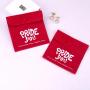 Custom Logo Printed Velvet Jewelry Ring Storage Pouch Envelope  Gift Jewelry Dust Velvet Bag