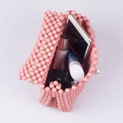 New Beaded Bag Exquisite Niche Pearl Acrylic Purse and Handbag  for ladies Fashion Trend Green Beaded Bag
