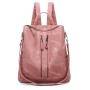 Classic solid color women's large capacity backpack